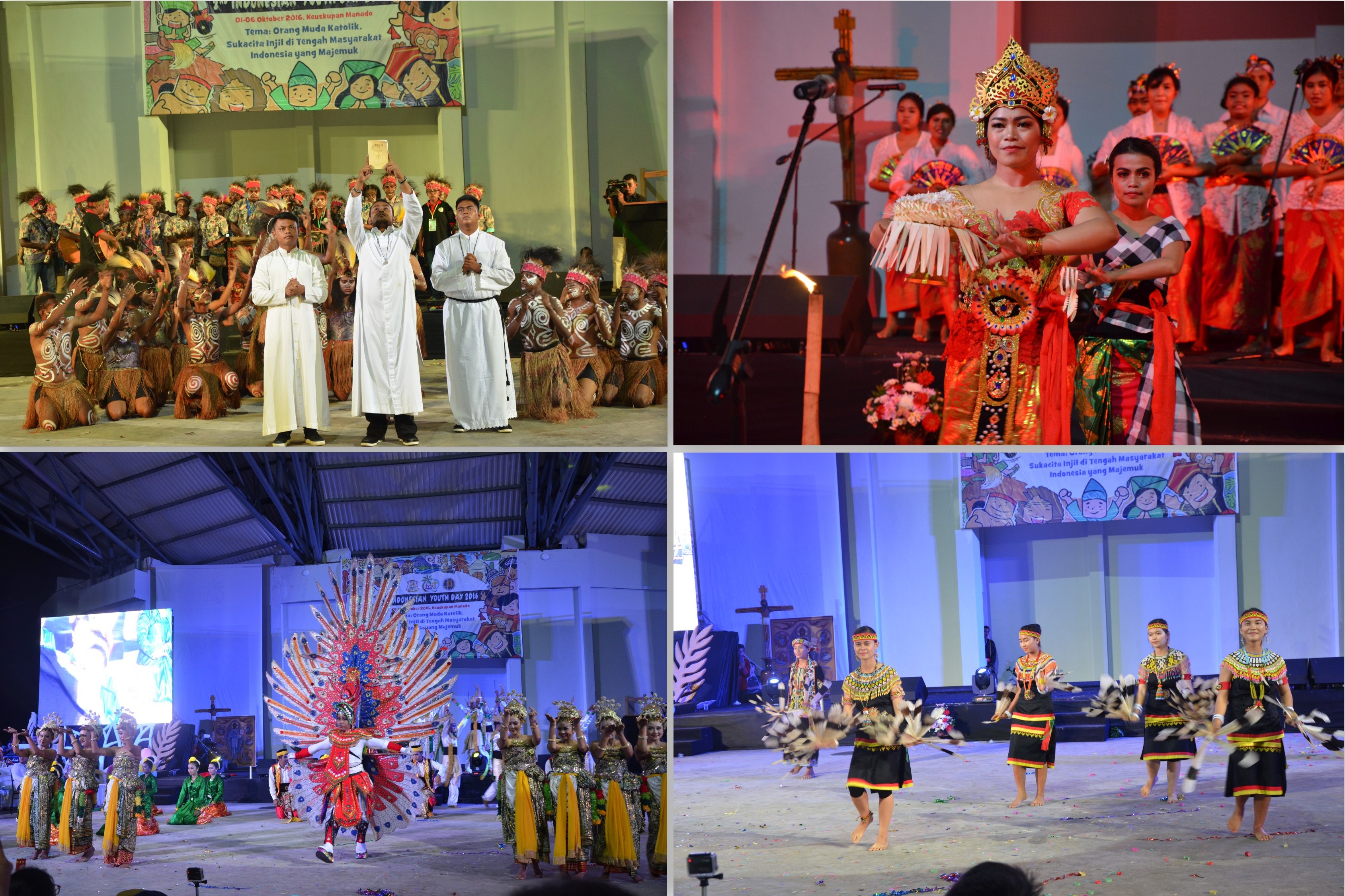 Malam Penutupan IYD 2016 OMK seluruh Indonesia menampilkan Budaya dari masing-masing Keuskupan. (Foto: Yohanes Indra/ Dokpen KWI)