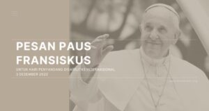 pesan paus fransiskus untuk hari penyandang disabilitas internasional