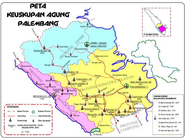 peta keuskupan palembang