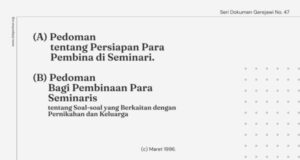pedoman tentang persiapan para pembina di seminari seri dokumen gereja