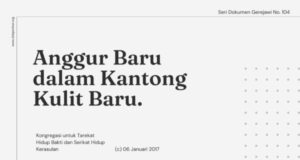 anggur baru dalam kantong kulit baru seri dokumen gereja