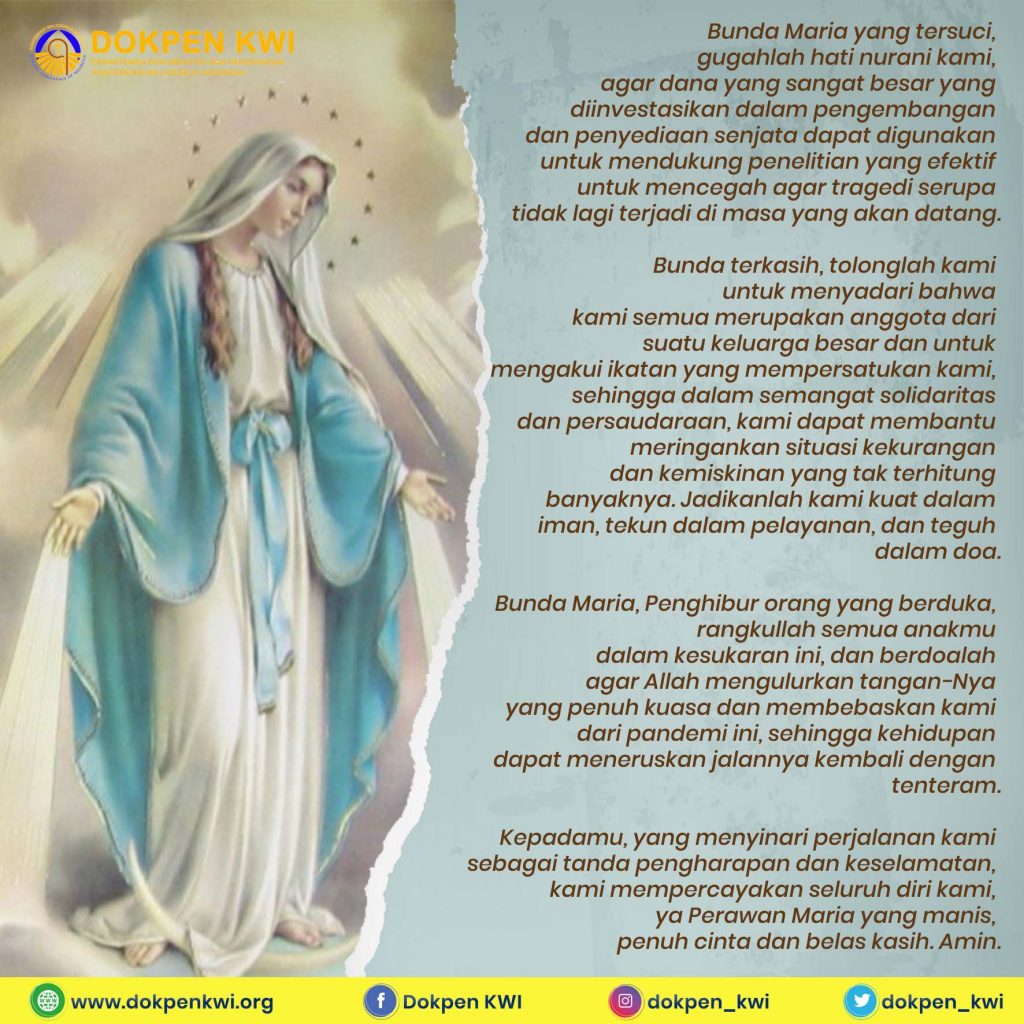 Doa Permohonan kepada Bunda Maria untuk Kesembuhan Orang Sakit