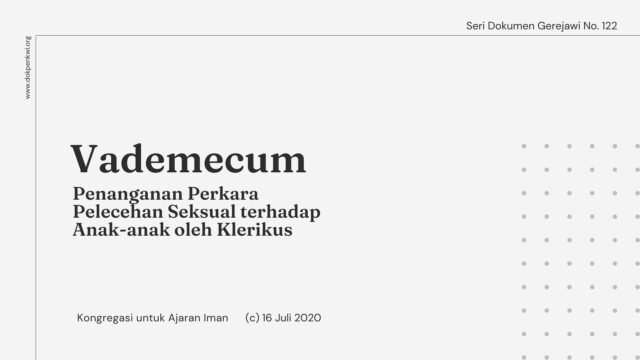 dokumen gerejawi seri dokumen gerejawi no 122 vademecum penanganan perkara pelecehan seksual terhadap anak-anak oleh klerikus