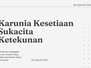 Seri Dokumen Gerejawi No. 127: Karunia Kesetiaan Sukacita Ketekunan