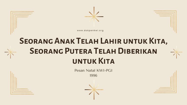 Pesan Natal KWI-PGI Tahun 1996