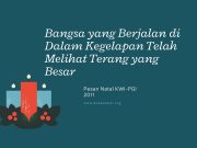 Pesan Natal KWI-PGI Tahun 2011 pesan natal kwi pgi tahun 2011
