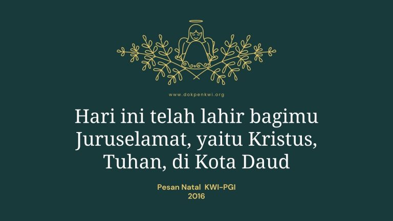 Pesan Natal KWI-PGI Tahun 2016