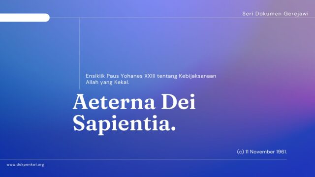 Aeterna Dei Sapientia: Ensiklik Paus Yohanes XXIII