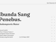 Seri Dokumen Gerejawi No. 1: Ibunda Sang Penebus seri dokumen gerejawi dokpen ibunda sang penebus redemptoris mater