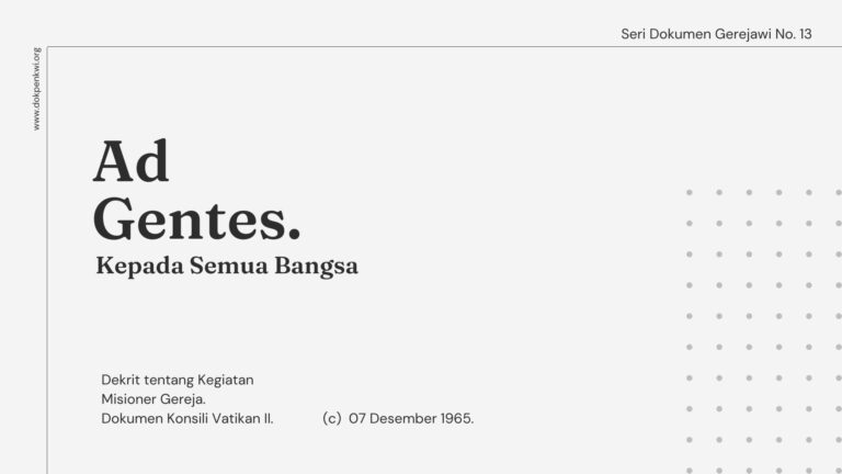 Seri Dokumen Gerejawi No. 13: Ad Gentes