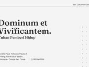 Seri Dokumen Gerejawi No. 18: Dominum et Vivificantem dominum et vivificantem seri dokumen gerejawi