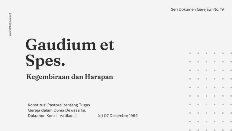 Seri Dokumen Gerejawi No. 19: Gaudium et Spes