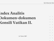 Seri Dokumen Gerejawi No. 24: Index Analitis Dokumen Konsili Vatikan II index analitis dokumen konsili vatikan ii seri dokumen gereja