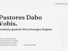 Seri Dokumen Gerejawi No. 25: Pastores Dabo Vobis pastores dabo vobis seri dokumen gereja