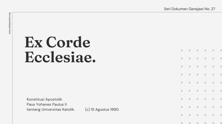 Seri Dokumen Gerejawi No. 27: Ex Corde Ecclesiae