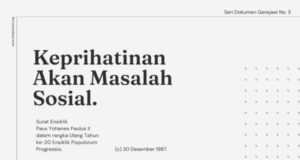 seri dokumen gerejawi dokumen gereja keprihatinan akan masalah sosial