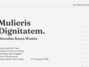 Seri Dokumen Gerejawi No. 32: Mulieris Dignitatem mulieris dignitatem seri dokumen gereja