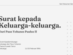 Seri Dokumen Gerejawi No. 34: Surat kepada Keluarga-keluarga dari Paus Yohanes Paulus II surat kepada keluarga dari paus yohanes paulus ii seri dokumen gereja