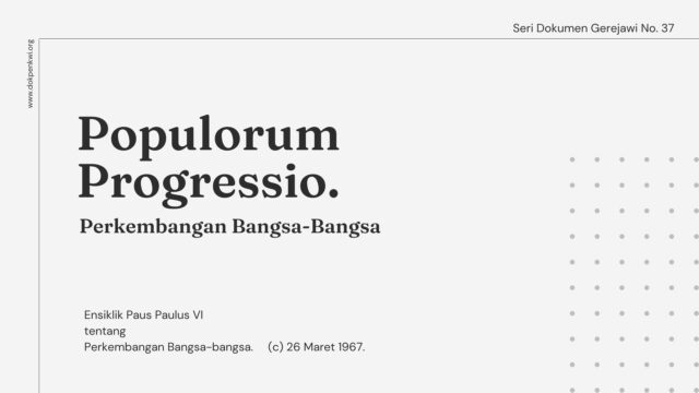 populorum progressio seri dokumen gereja