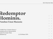 Seri Dokumen Gerejawi No. 38: Redemptor Hominis redemptor hominis seri dokumen gereja