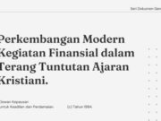 Seri Dokumen Gerejawi No. 49: Perkembangan Modern Kegiatan Finansial dalam Terang Tuntutan-tuntutan Etika Kristiani perkembangan modern kegiatan finansial dalam terang tuntutan ajaran kristiani seri dokumen gereja
