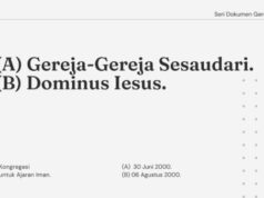 Seri Dokumen Gerejawi No. 60: (A) Gereja-gereja Sesaudari; (B) Dominus Iesus gereja gereja sesaudari sister churches dominue iesus seri dokumen gereja