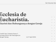 Seri Dokumen Gerejawi No. 67: Ecclesia de Eucharistia (Ekaristi dan Hubungannya dengan Gereja) ecclesia de eucharistia seri dokumen gereja