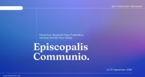 episcopalis communio seri dokumen gerejawi konstitusi apostolik paus fransiskus
