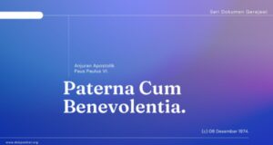 Paterna Cum Benevolentia: Anjuran Apostolik Paus Paulus VI