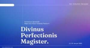 seri dokumen gerejawi divinus perfectionis magister konstitusi apostolik paus yohanes paulus ii