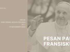 Pesan Paus Fransiskus untuk Hari Orang Miskin Sedunia ke-7