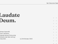 Seri Dokumen Gerejawi No. 137: Laudate Deum