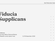 Seri Dokumen Gerejawi No. 139: Fiducia Supplicans