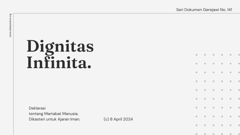 Seri Dokumen Gerejawi No. 141: Dignitas Infinita