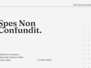 Seri Dokumen Gerejawi No. 144: Spes Non Confundit